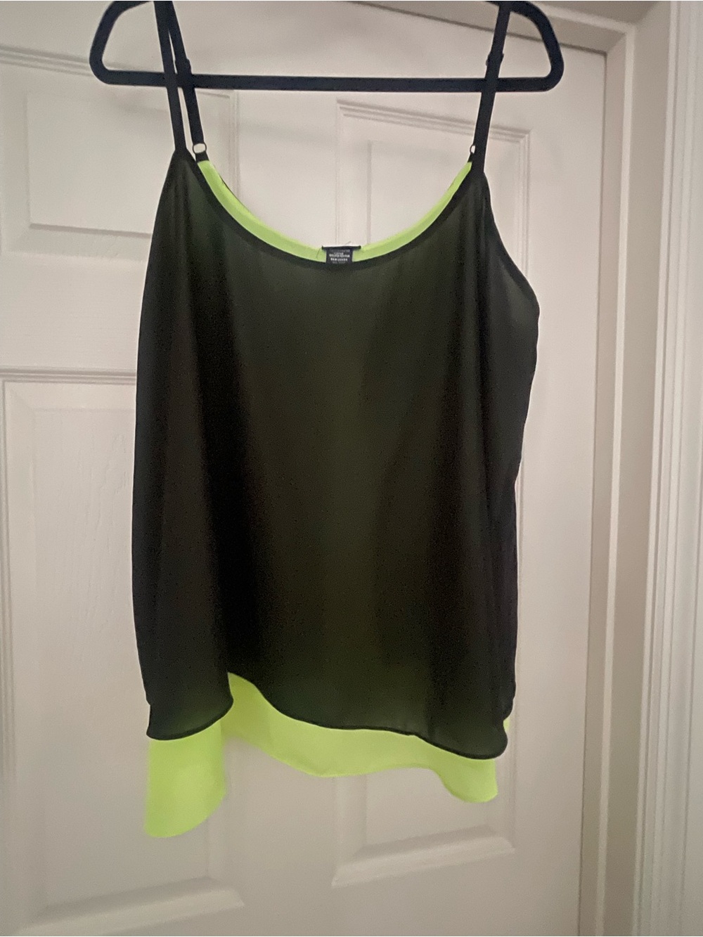 torrid Black & Neon Green Layered Spaghetti Strap Cami